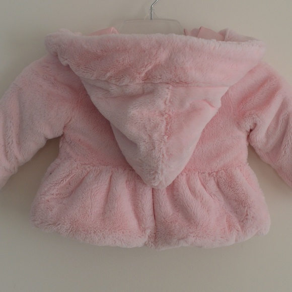 Bon Bebe Toddler Pink Faux Fur Coat (24M) - Picture 3 of 4